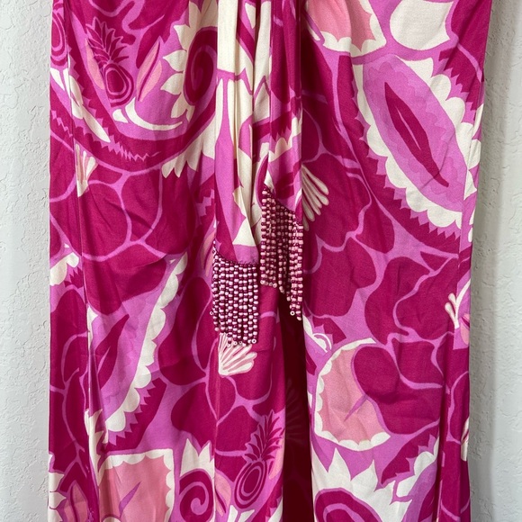 Farm Rio Tropical Groove Floral Button Tie Waist Midi Dress Size Small - Picture 8 of 15